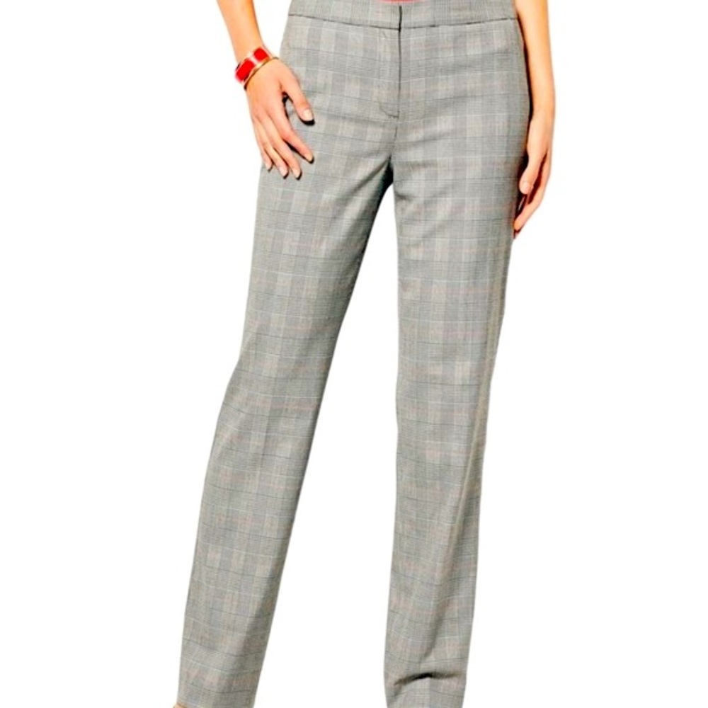 Talbots Windowpane Print Trousers NWT - image 1